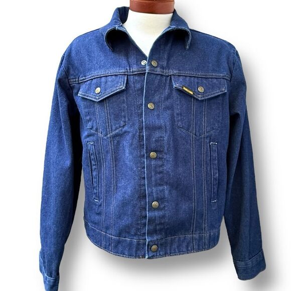 Vintage Saddle King Western Jacket Men 44 Reg Made in USA Snaps Cowboy - Picture 8 of 13